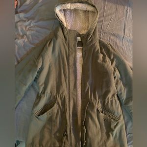 Army green fall coat